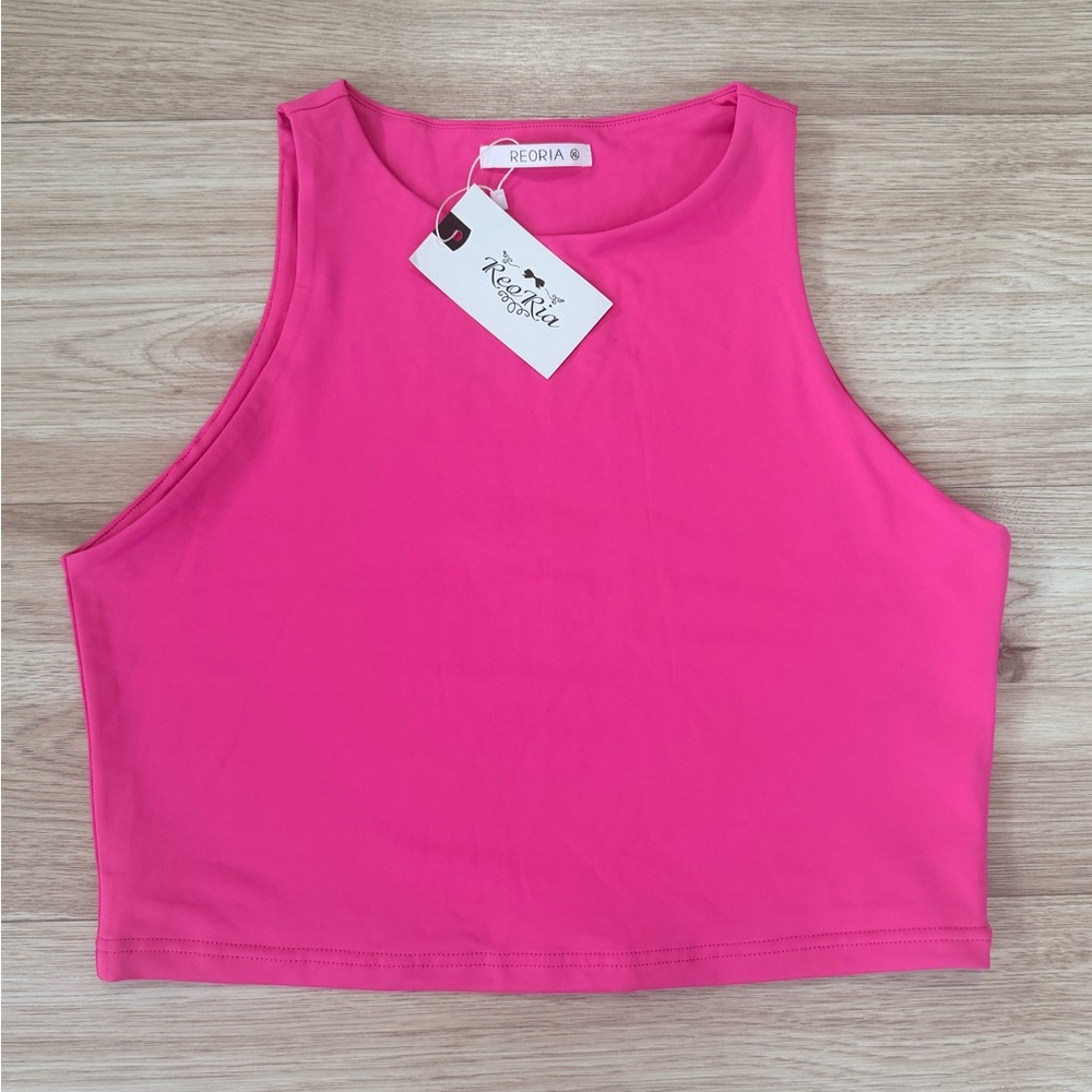 ReoRia Vibrant Pink Crop Top